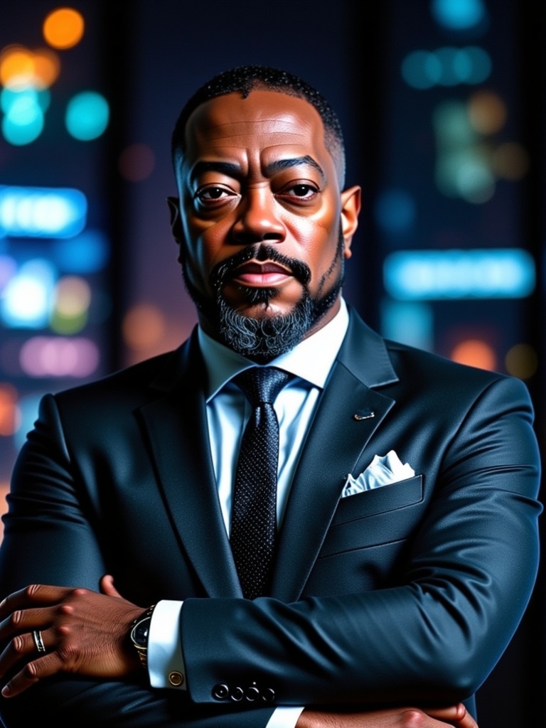 AI-powered professional headshot generated from custom model